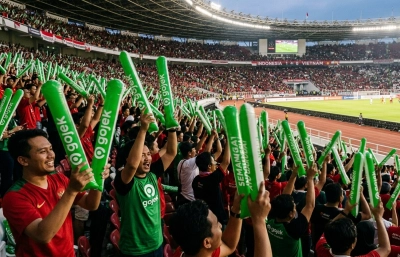 Balon tepuk Kerawang custom dua sisi untuk branding event